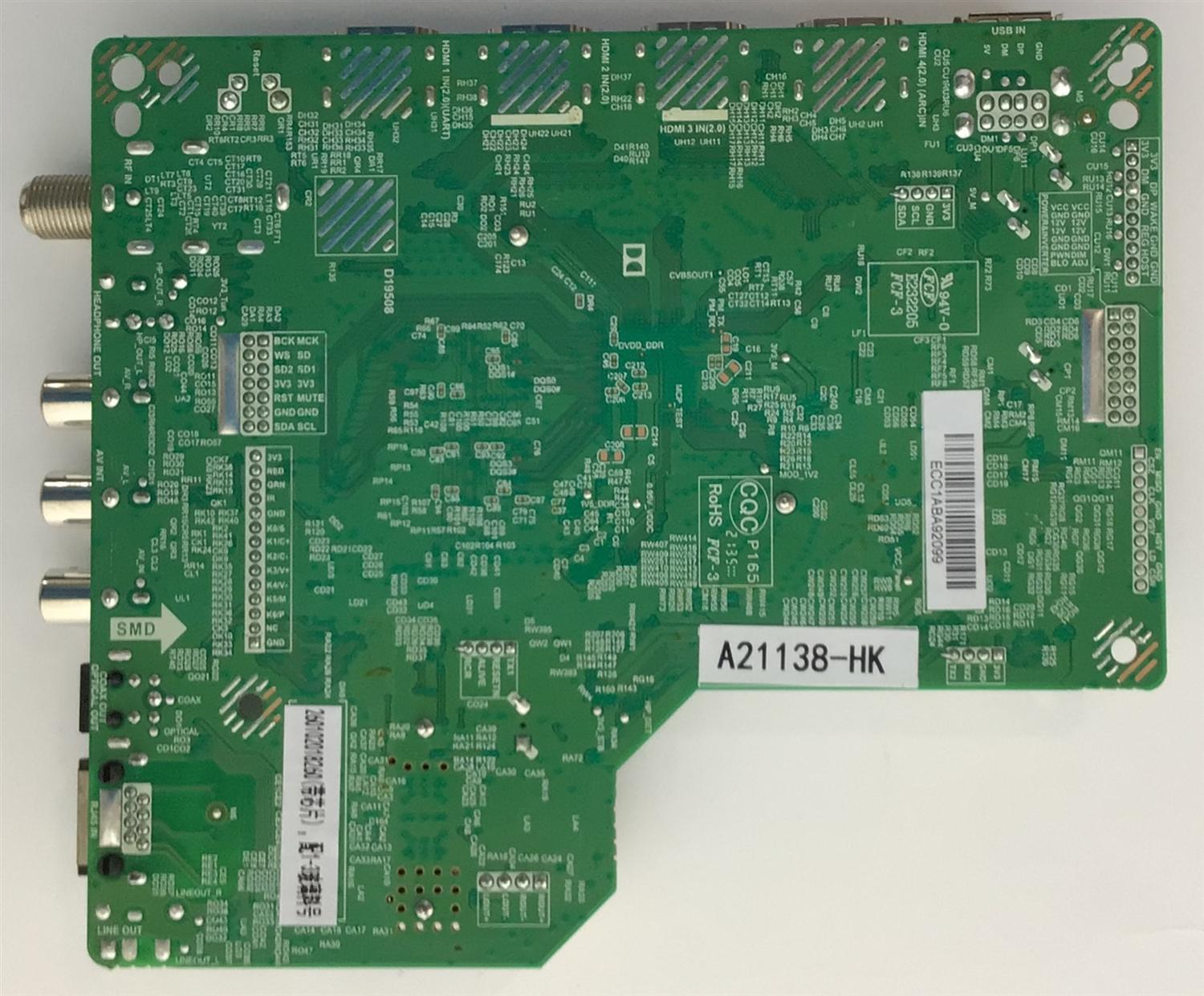 MAIN PARA TV ONN ROKU TV / NUMERO DE PARTE 260102018280 / T.MS1801.81 / 4100180910 / A21138-HK / MODELO 100012586 MODELO 55'' - Imagen 4